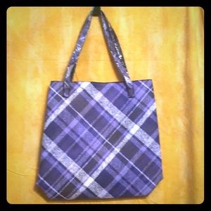 Purple, gray and white large tote bags. Brand new.
